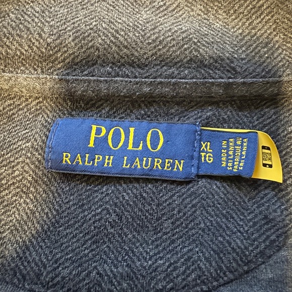 Polo Ralph Lauren Mens Herringbone Jersey Quarter Zip Pullover Black XL - Picture 3 of 5